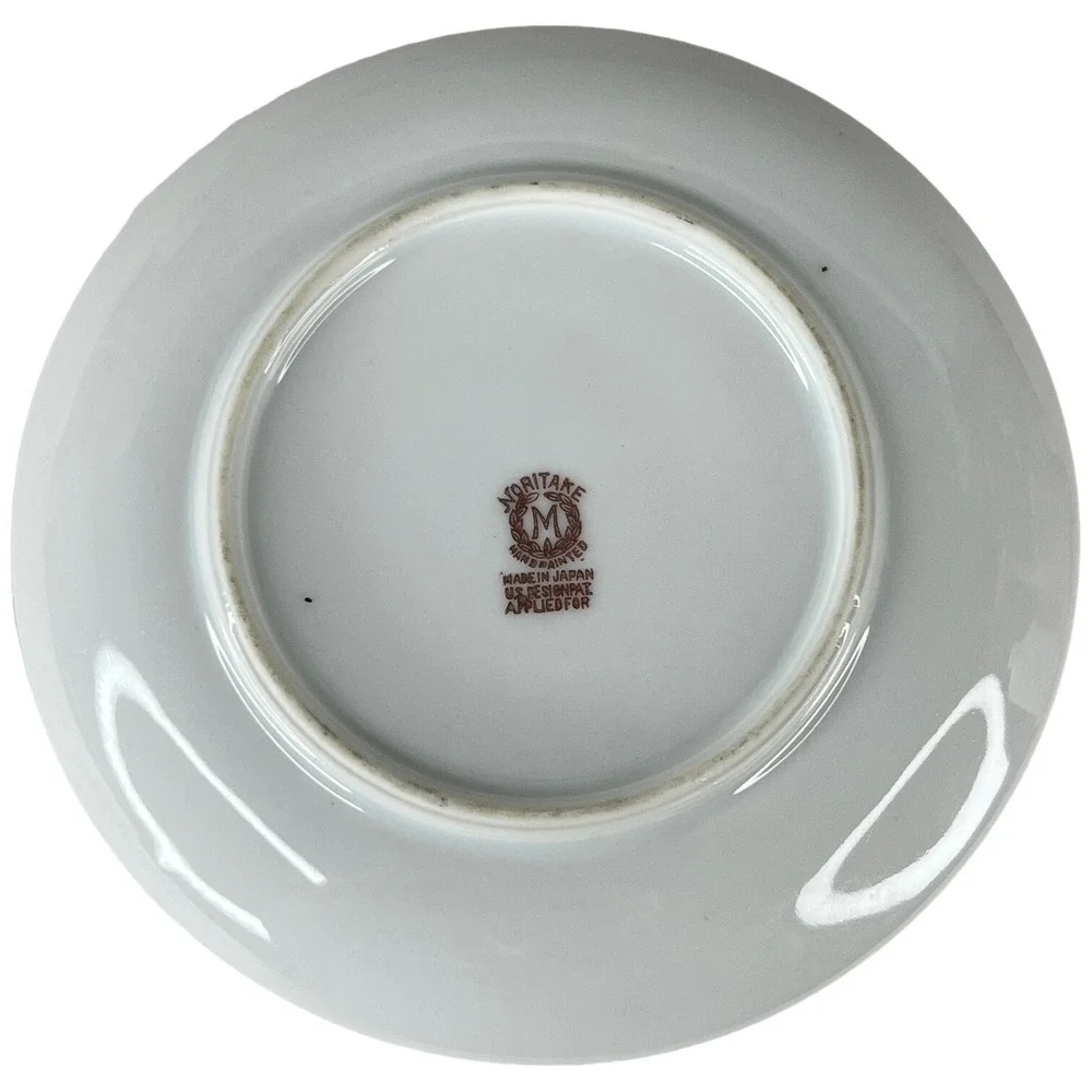 Vintage Noritake FInger Handle Plate Hand Painted‎ Moriage Japan Floral